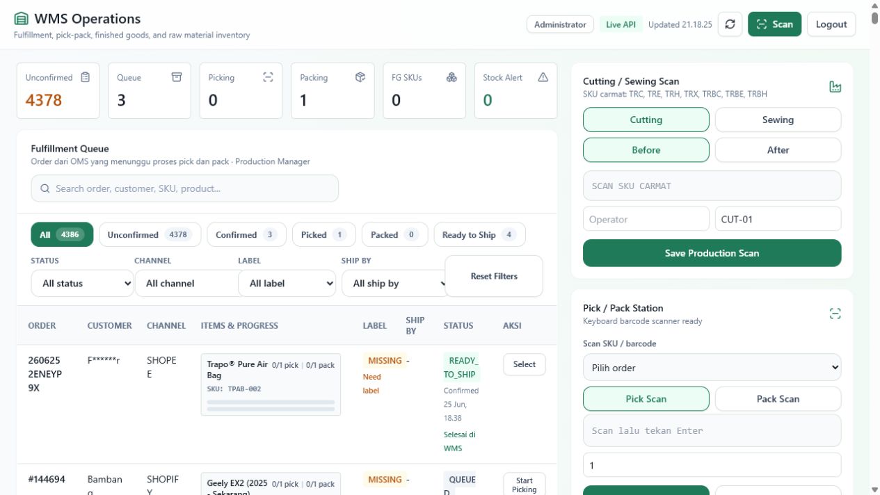 Warehouse Management System — Fulfillment queue
